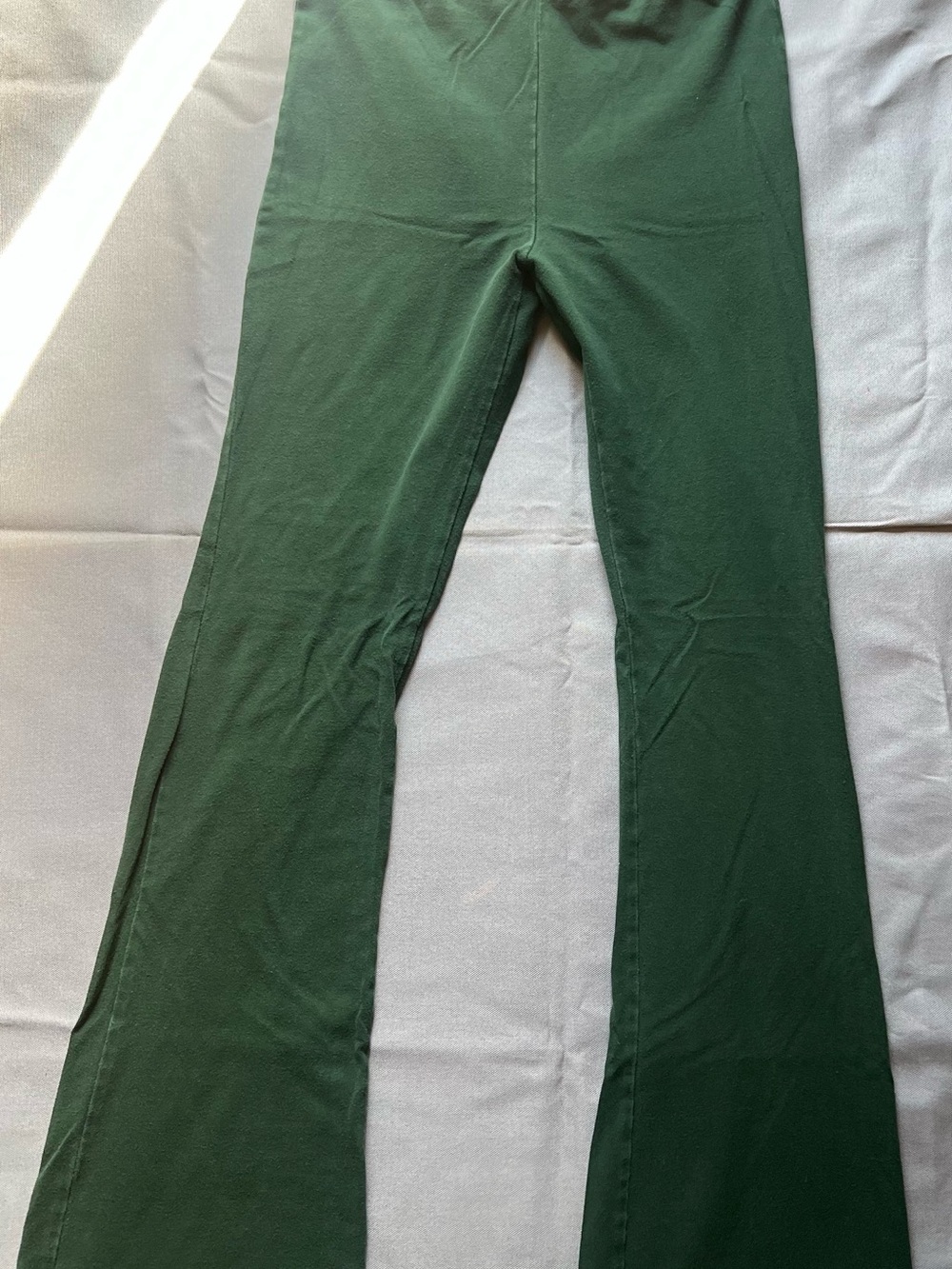Ambiance Dark Green Flare Leggings for Kids